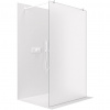 CERANO - Sprchová zástena Walk-in Onyx Duo Ľ/P - 8 mm - guľatá vzpera - biela matná, mliečne sklo - 160x200 cm