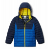 Columbia Powder Lite Boys Hooded Jacket Chlapčenská Bunda Farba: Bright Indigo, Coll Navy, Laser Lemon, Veľkosť (Detské oblečenie): 128 1802901435