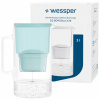 Sklenená filtračná kanvica Wessper D2 BOROSILICATE 3l mätová + filter