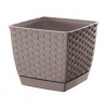 Prosperplast Kvetináč hranatý RATOLLA SQUARE mocca 22cm