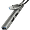 AXAGON 4 porty USB Hub sivá; HUE-STA