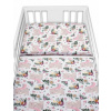 Baby Nellys obliečky Zajačik na Lúke ružové/bielé 135x100 cm