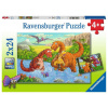 RAVENSBURGER Puzzle Hraví dinosaury 2x24 dielikov