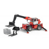 BRUDER 2129 Manitou MRT 2150 teleskopický nakladač s príslušenstvom
