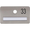 SOLIDO dveřní jmenovka bez kukátka, otvor o 14, nerez satinovaný, gravír. č. 33