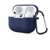 Silikónové puzdro Epico pre slúchadlá Airpods Pro 2 s karabínou – tmavomodrá, 9911101600026