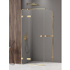 New Trendy Avexa Gold Shine sprchovací kút 100x90 cm štvorcová zlatá lesklé/priehľadné sklo EXK-3176