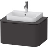 DURAVIT Happy D.2 Plus závesná skrinka pod umývadlo pod dosku, 1 zásuvka, 650 x 480 x 354 mm, grafit super matná, HP494008080