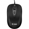 Myš Yenkee YMS 1025BK Quito, optická, drôtová, 2400DPI, čierna