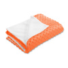 Biante Detská obojstranná deka Minky bodky/Polar MKP-022 Oranžová 75x100 cm