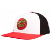 pánska šiltovka SANTA CRUZ Classic Dot Snapback White/Black/Red