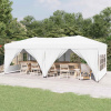 zahrada-XL Skladací párty stan s bočnými stenami biely 3x6 m 93545