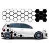 NÁLEPKY na Auto MOTÍV HEXAGON 60 kusov 15cm