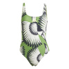 adidas adidas x FARM 3-Stripes Swimsuit Womens Green Bold 16 (XL)