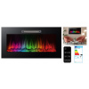 Elektrický zabudovateľný krb - ohrievač + RGB LED - 91 x 15 x 48 cm