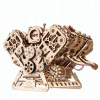 Drevené 3D puzzle Ugears motor V8 776 el.