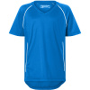 James & Nicholson Tričko JN 386K, týmové, krátký rukáv, dětské COT02386K88805-royal/white 2XL Modrá/bílá
