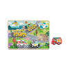 TookyToy Drevené vkladacie puzzle - doprava
