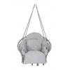 Závěsná houpačka Čapí hnízdo s XXL polštářem šedé (KX3951_1)