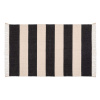 Čierno-béžová kúpeľňová podložka z recyklovanej bavlny Wenko Kasi, 50 x 80 cm