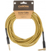 CASCHA Professional Line Guitar Cable, Angled, Tweed Natural, 6 m