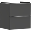Hansgrohe Xelu Q - Skrinka pod umývadlo 580x475, 2 zásuvky, dekor diamantová šeď matná + rukoväte chróm 54024000