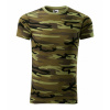 MALFINI CAMOUFLAGE 144 / Maskáčové unisex tričko - camouflage green XL