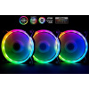 1stCOOL Fan KIT AURA EVO1 ARGB, 3x Dural Ring ventilátor 120x25mm+ nano řadič (sada do case)