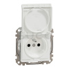 Schneider Electric Sedna Zásuvka 230V, IP44, bezskrutková, Biela