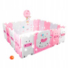 Aga4Kids Ochranná ohrádka pre deti plastová 180x200x64 cm ružová