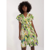 Vzorované šaty - zelená (Dámske šaty s krátkym rukávom)