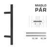 MPkovania FT - MADLO kód K10 Ø 30 mm UN pár Rozteč madla: 1500 mm, Rozmer profilu madla: Ø 30 mm, Dĺžka: 1800 mm