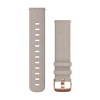 Garmin Quick Release 20mm, semišový šedý, růžovozlatá přezka 010-12691-07