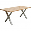 Carryhome JEDÁLENSKÝ STÔL, jadrový buk, farba buka, niklová, 180/90/74 cm - Stoly - 002737041514