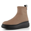 Wonders členková obuv na platforme so zadným zipsom Camelus Taupe A-2622 - 41