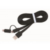 Gembird CC-USB2-AMLM2-1M USB Lightning 8-pin/Micro USB, 1m, černý