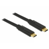 Delock Kábel USB-C USB 2.0 USB-C ® zástrčka, USB-C ® zástrčka 4.00 m čierna 83868; 83868