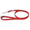Julius K9 Color & Grey Supergrip Vodítko s rukoväťou Ring 2x120cm - vodítko pre psa, protišmykové s rukoväťou a krúžkom - Červená
