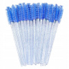 Špirálové kefky na riasy Clavier s trblietkami 50 kusov modré