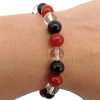 Ochranný náramok s Turmalínom, Karneolom a Krištáľom - 16–17 cm