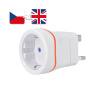 AppleMix Cestovný adaptér SOLIGHT - UK samec na EÚ samicu - na použitie v Spojenom kráľovstve - biely