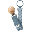 BIBS Paci Braid klip na cumlík - Petrol / Baby Blue