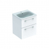 Geberit Selnova Square Umývadlová skrinka 64x54x48 cm, s umývadlom, 2 zásuvky, lesklá biela 501.232.00.1