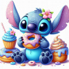 CUKROVÁ TLAČ jedlý obrázok na tortu Cukrová hmota Stich Stitch Sticz Donut 2+MENO