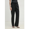 Nohavice Calvin Klein dámske, čierna farba, široké, vysoký pás, K20K208365 42