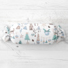 Biante Vankúš valec bonbon Sandra SA-662 Modro-zeleno-hnedý vianočný vzor 15x60 cm