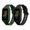 Sada řemínků na chytré hodinky Huawei Band 7 / Band 6 / Honor Band 6 2 ks černo-tmavě zelené (Sada řemínků na chytré hodinky kwmobile Strap Set pro Huawei Band 7 / Band 6 / Honor Band 6 2 ks černo-tma