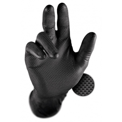 Grippaz 246A Protišmykové nitrilové rukavice čierne veľkosť XL/10 - 50ks