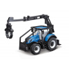 Bburago 10cm Farm Traktor na zotrvačník s vlečkou New Holland T7.315 HD