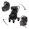 Kočík Zopa Move Cross 3 3v1 + isofixová základňa Farba: All Black